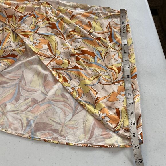 L*Space Salinas Sarong Tropical Floral Coverup Skirt Tie Waist Tassel Soulshine - Picture 12 of 14